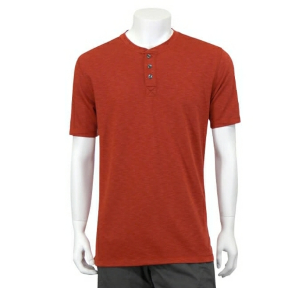 Waterproof men's vintage henley 3 button shirt Rio red. Size XL. New with tag.